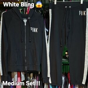 Black and Silver PINK Tracksuit